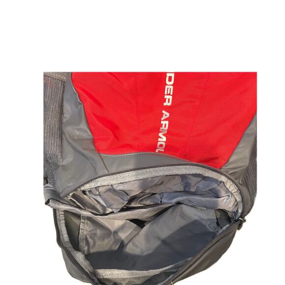 Under Armour Red Black Hustle 5.0 Backpack - Picture 3 of 5